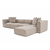 ATELIER DEL SOFA Ugaona garnitura Sora (L1 O1 O1 1R POUFFE ) Sand Beige