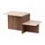 Hanah Home klub sto Harmony, 80 cm, travertin / orah Venezia