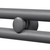 Sivi kupaonski radijator za centralno grijanje ravni 600 x 1160 mm