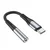Hoco LS33 AUX priključak 3,5 mm na USB C adapter sivi
