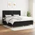 Vidaxl Box spring postelja z vzmetnico črn 200x200 cm blago