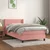 Vidaxl Box spring postelja z vzmetnico roza 100x200 cm žamet