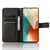 GS Ovitek za Xiaomi Redmi Note 13 5G, pametna denarnica z magnetom, črna