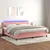 Krevet box spring s madracem LED ružičasti 200x200cm baršunasti