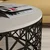 Hanah Home Klub sto Selin Metal Ferforje Krem-Crni