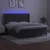 Vidaxl Box spring postelja z vzmetnico LED temno siva 160x200 cm žamet