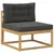 Set vanjskih sofa s jastukom 3 pcs Bijela i antracit Poliester