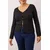 Trendyol Curve Ženska bluza Tbbaw26Af00068, Crna