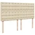 Vidaxl Box spring postelja z vzmetnico krem 180x200 cm blago