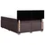 Vidaxl Box spring postelja z vzmetnico temno rjav 140x190 cm blago