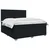 vidaXL Postelja boxspring z vzmetnico Črna 200 x 200 cm Blago