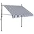 Tenda na ručno uvlačenje s LED svjetlima 150 cm plavo-bijela