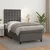 Vidaxl Box spring postelja z vzmetnico siva 80x200 cm umetno usnje