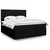 Vidaxl Box spring postelja z vzmetnico črna 180x200 cm blago