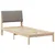 vidaXL Kovinska posteljna konstrukcija Rjava in taupe 100 x 200 cm