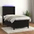 Vidaxl Box spring postelja z vzmetnico LED črna 90x190 cm žamet