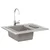 Umivaonik Siva 620 x 500 mm 80% kvarc i 20% smola