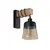 Brilagi - Zidna lampa WOOD GLASS 1xE27/60W/230V borovina/crna/dimljeno braon