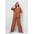 Trend Alacati Stili Ženski komplet bluza i pantalone Alc-X14122, Smeđi