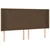Vidaxl Box spring postelja z vzmetnico LED temno rjava 180x200cm blago