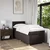 Vidaxl Box spring postelja z vzmetnico temno rjava 90x200 cm blago