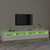 TV ormarić s LED svjetlima bijeli 240x35x40 cm