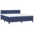 Vidaxl Box spring postelja z vzmetnico LED modra 180x200 cm blago