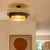 Plafonski luster WENTA 1xE27/60W/230V prečnik 50 cm juta/braon