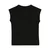 Girls organic T-shirt with extended shoulder black