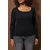 Trendyol Curve Ženska bluza Tbbaw26Af00112, Crna