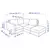 VIMLE Ugaona sofa, trosed, bez stranice/Grann/Bomstad crna