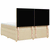 VIDAXL Box spring postelja z vzmetnico krem 180x200 cm blago