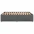 Vidaxl Posteljni okvir brez vzmetnice temno siv 140x190 cm blago