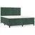 VIDAXL Box spring postelja z vzmetnico temno zelena 180x200