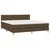 Vidaxl Box spring postelja z vzmetnico temno rjava 160x200 cm blago