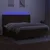 Vidaxl Box spring postelja z vzmetnico LED temno rjava 200x200cm blago