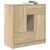 Komoda s ladicama i vratima sonoma hrast 70,5x34x74,5 cm