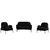 ATELIER DEL SOFA Dvosed i 2 fotelje Aster Black