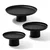 Aberto Design Set dekoratvnih tacni, 3 Komada, Crni