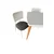 Hanah Home Trpezarijski set Lina, Crno-beli