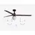 FARO 34276-11L - Plafonski ventilator KLIM L 1xE27/15W/230V orah/crna + daljinski upravljač