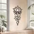 WallXpert metalni zidni ukras DCV-1017-MT, lotos sa unalome simbolom, 50 x 28 cm, crni
