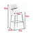Hanah Home Set barskih stolica Vento, 4 komada, Sivi