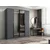 Hanah Home ormar sa reflektujućim staklom Nisa 20594, 180 cm, antracit