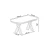 HANAH HOME Trpezarijski sto Zae Black Marble Chrome