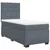 Vidaxl Box spring postelja z vzmetnico temno siv 90x190 cm žamet