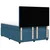 Vidaxl Box spring postelja z vzmetnico modra 140x200 cm žamet