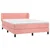 Vidaxl Box spring postelja z vzmetnico roza 140x190 cm žamet
