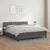 Vidaxl Box spring postelja z vzmetnico siv 160x200 cm umetno usnje
