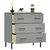 Komoda s 3 ladice siva 77 x 40 x 79,5 cm od masivnog drva OSLO